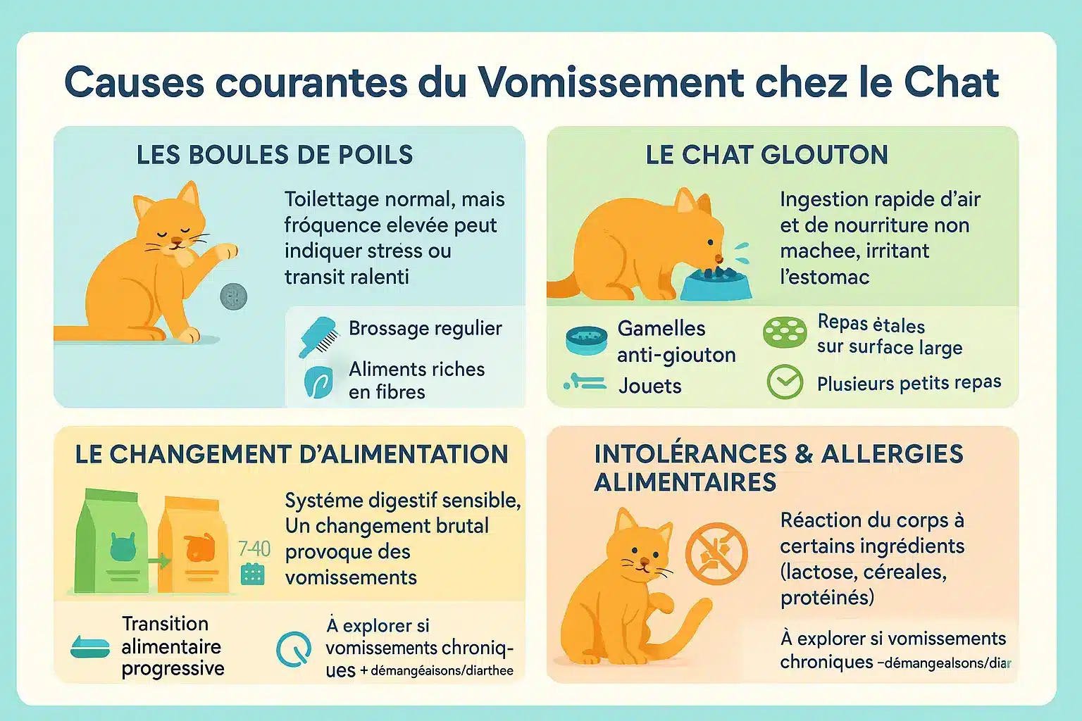 Chat vomissant