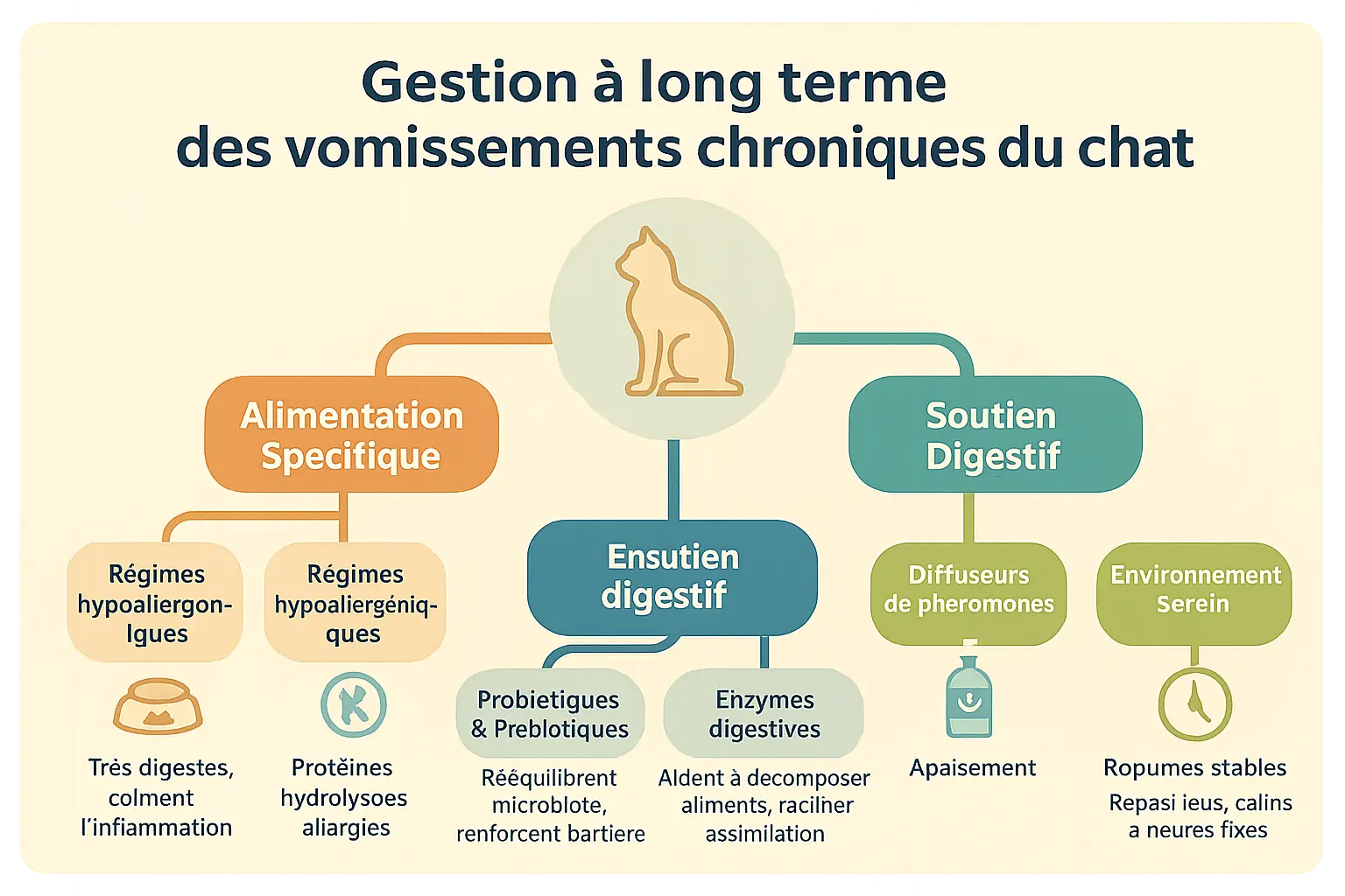 Chat se léchant après avoir mangé
