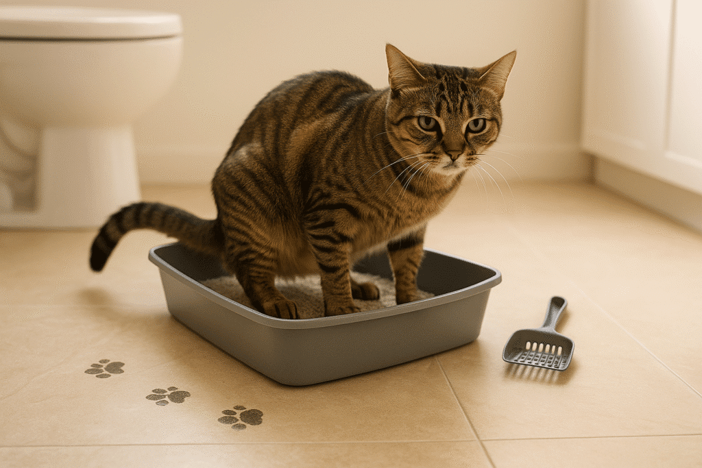 Chat constipé