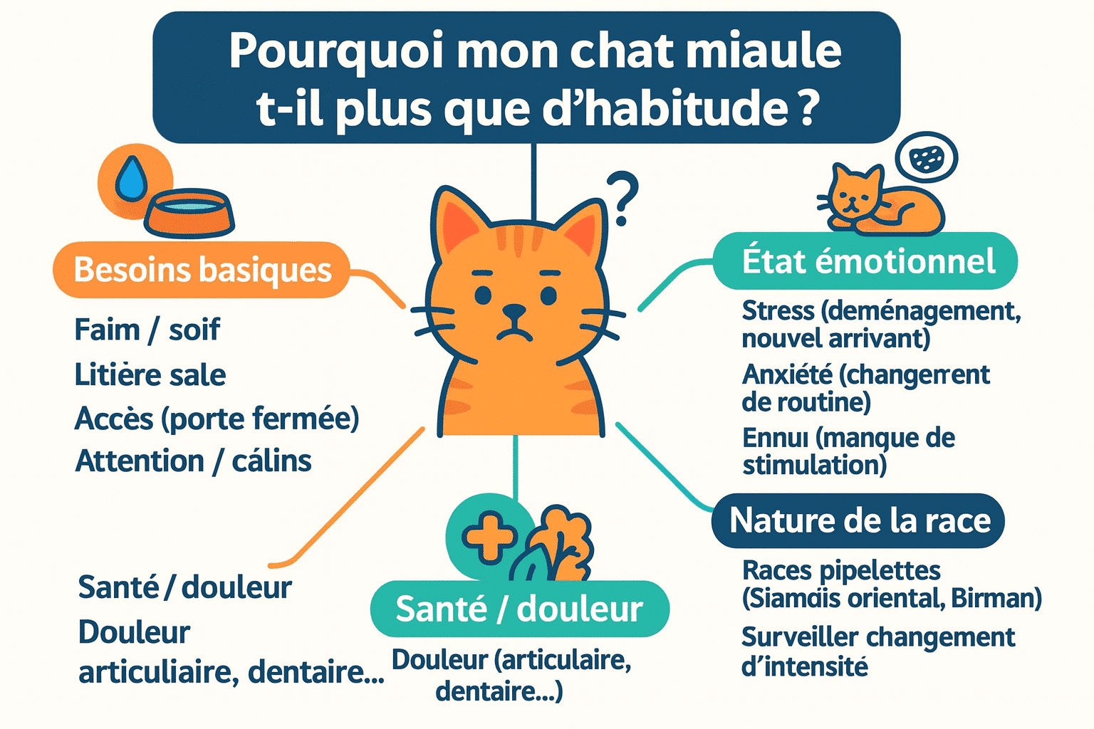 Pourquoi mon Chat miaule plus ?