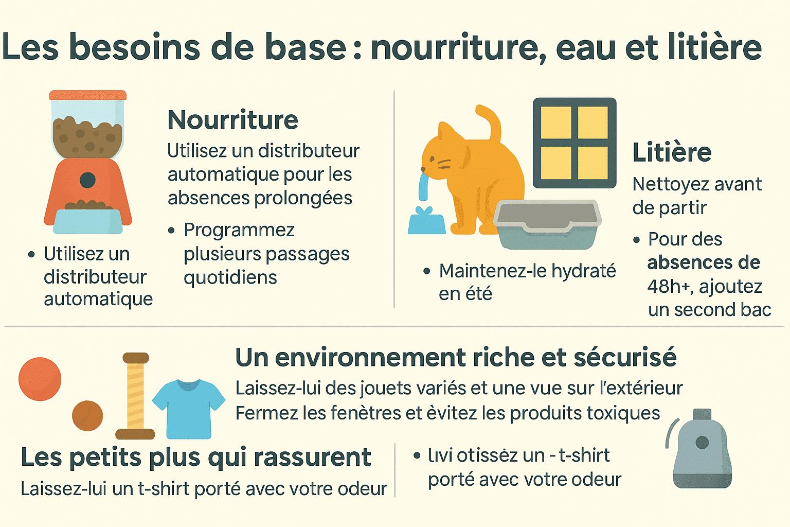 Les Besoins De Base Du Chat 

