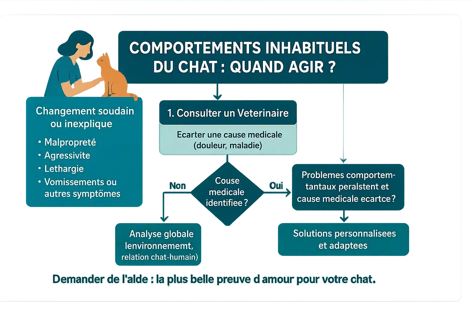 Chat stressé dans une caisse de transport