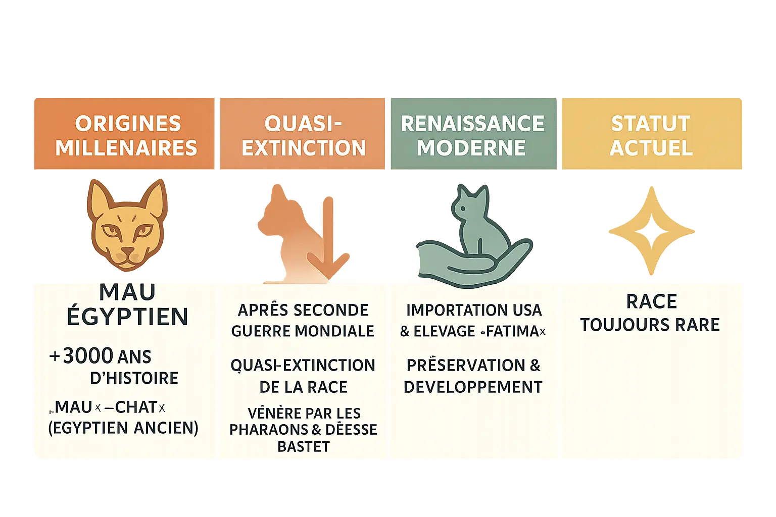 Mau égyptien sur fond de hiéroglyphes