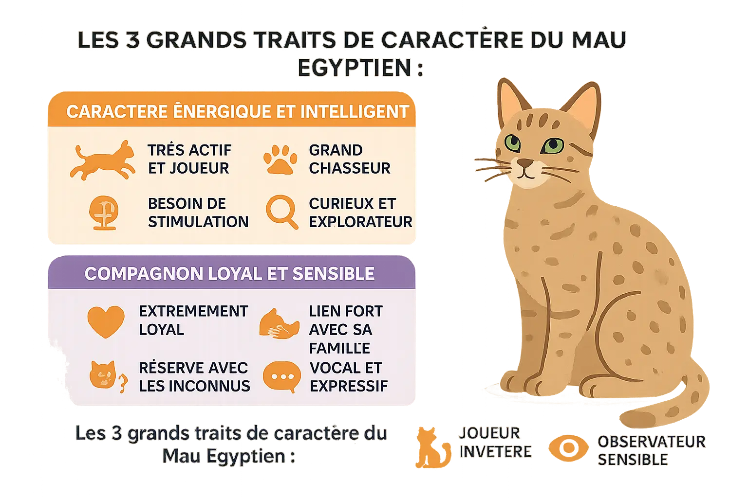 <strong>Chat Mau Égyptien</strong> sur une branche d'arbre à chat