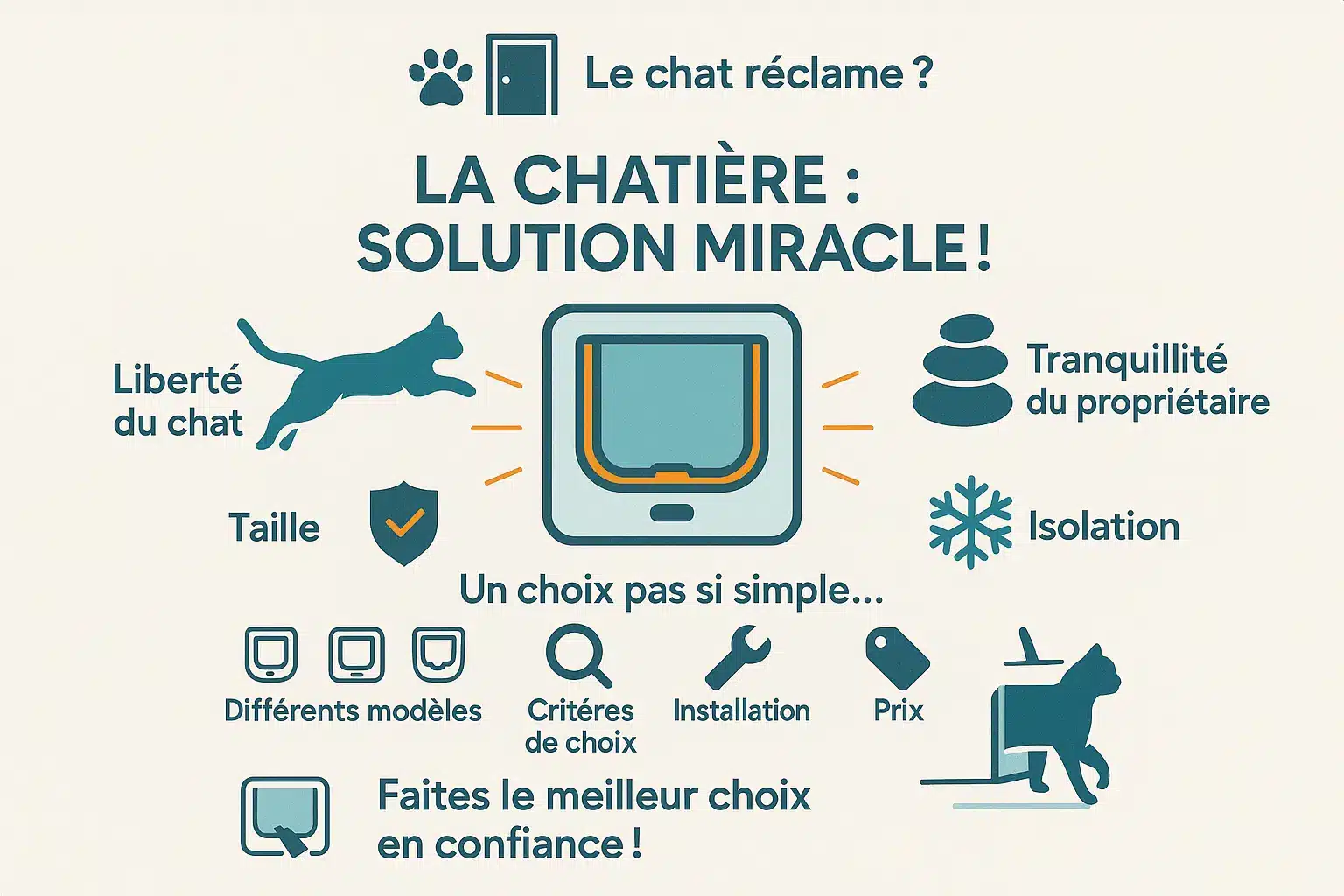 Chat sur une chatière