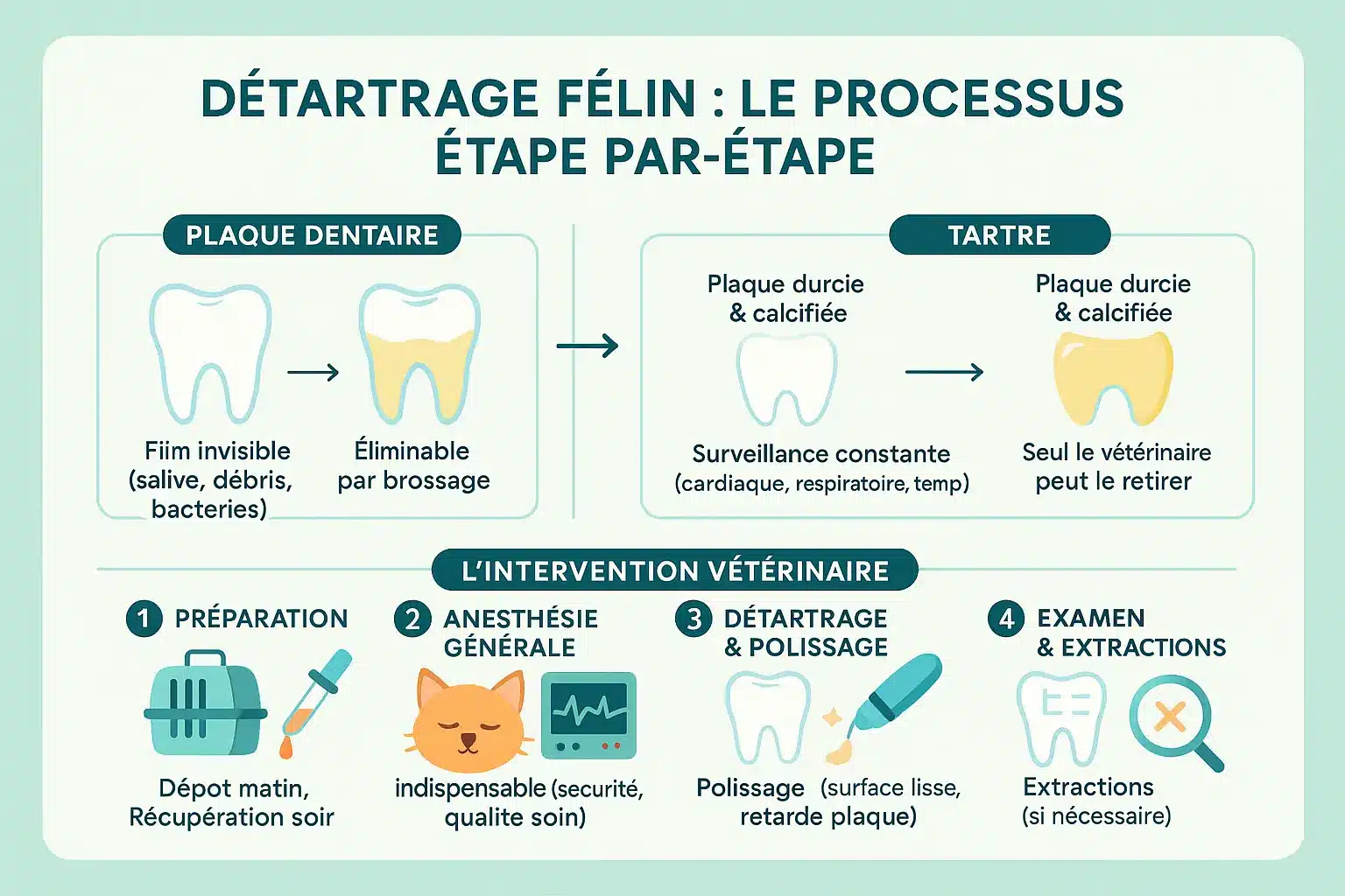 Le détartrage dentaire chez le chat : étapes détaillées