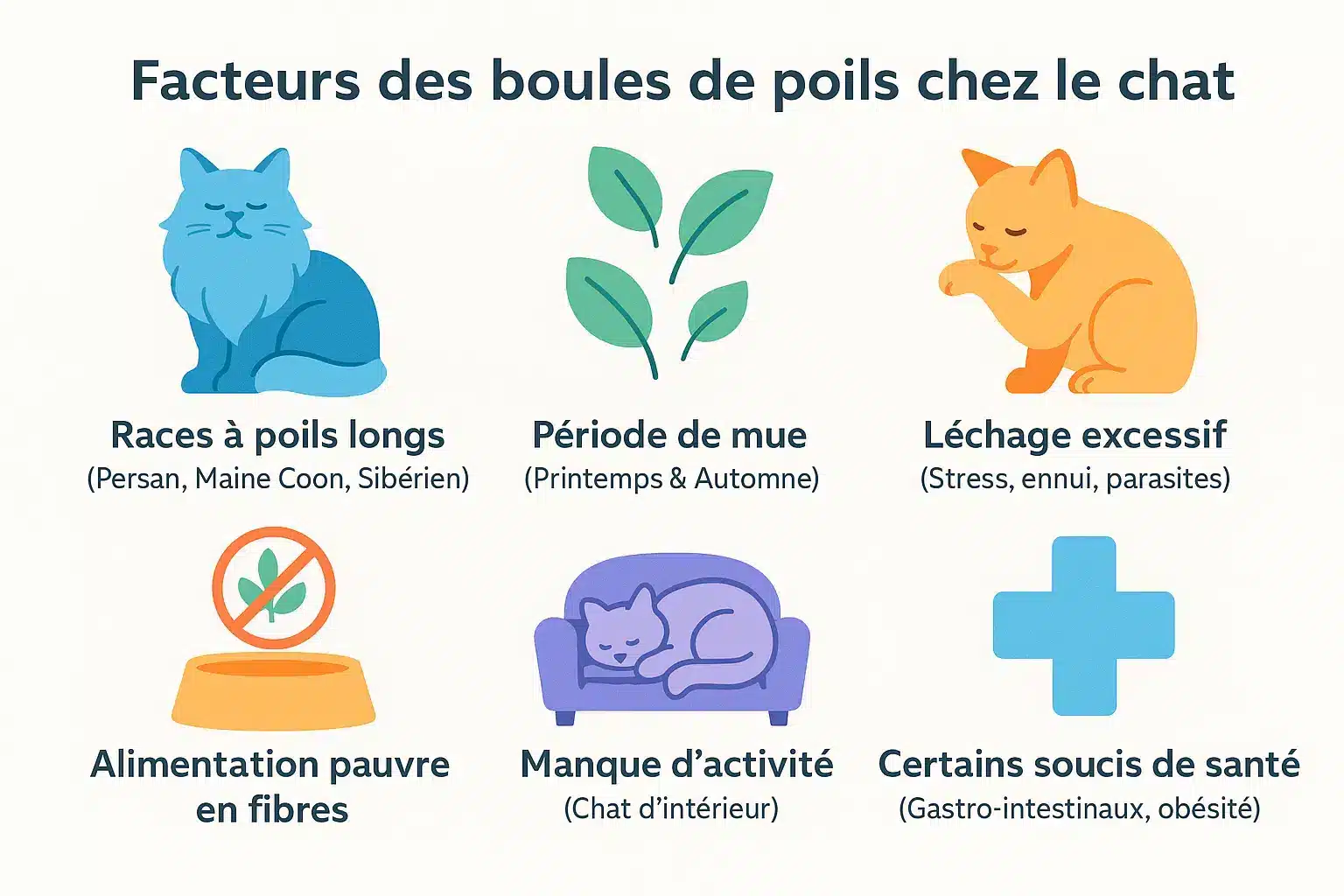 Chat se léchant intensément, poils éparpillés sur le sol