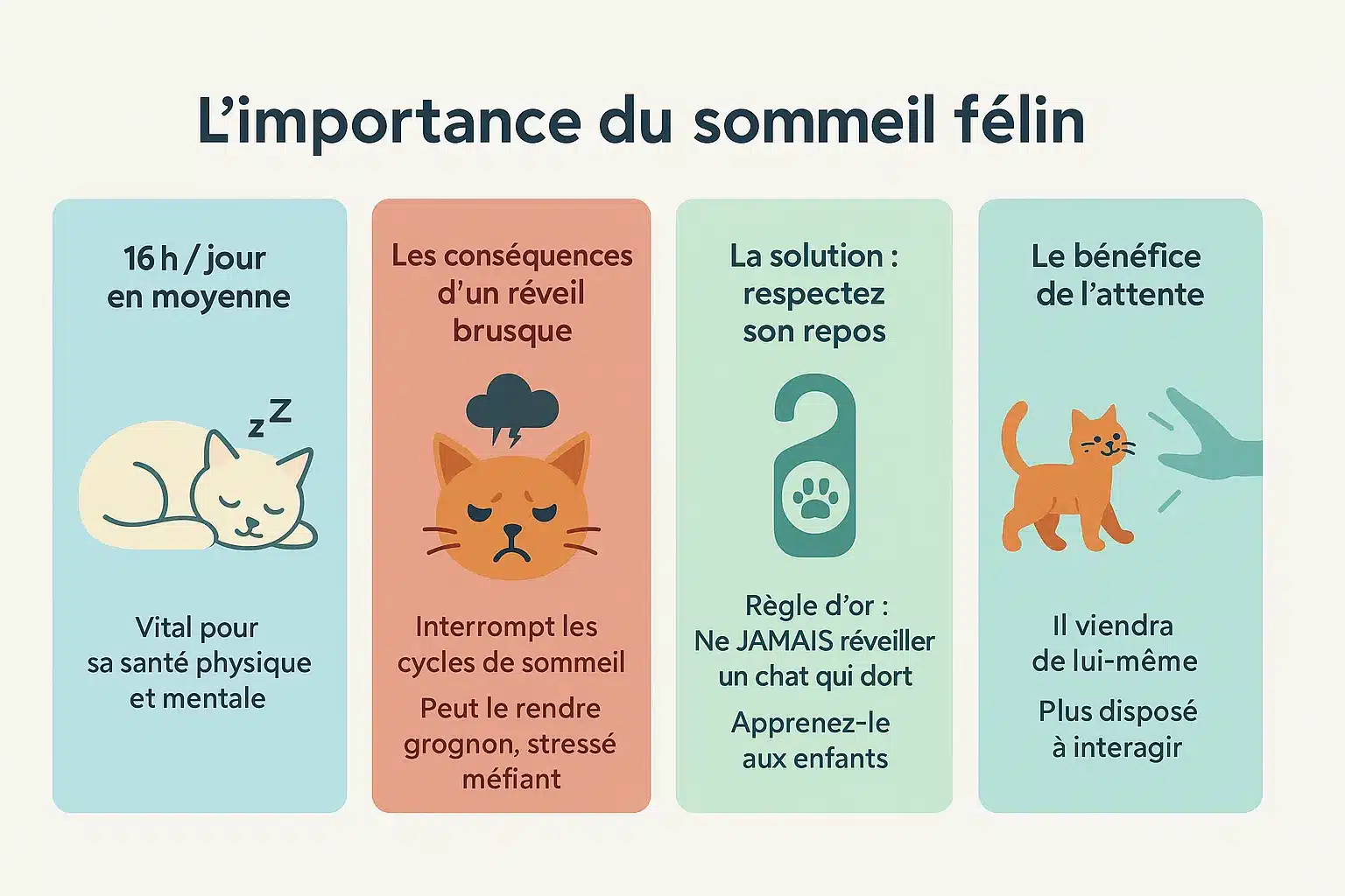 <strong>Infographie sur le sommeil des chats</strong>