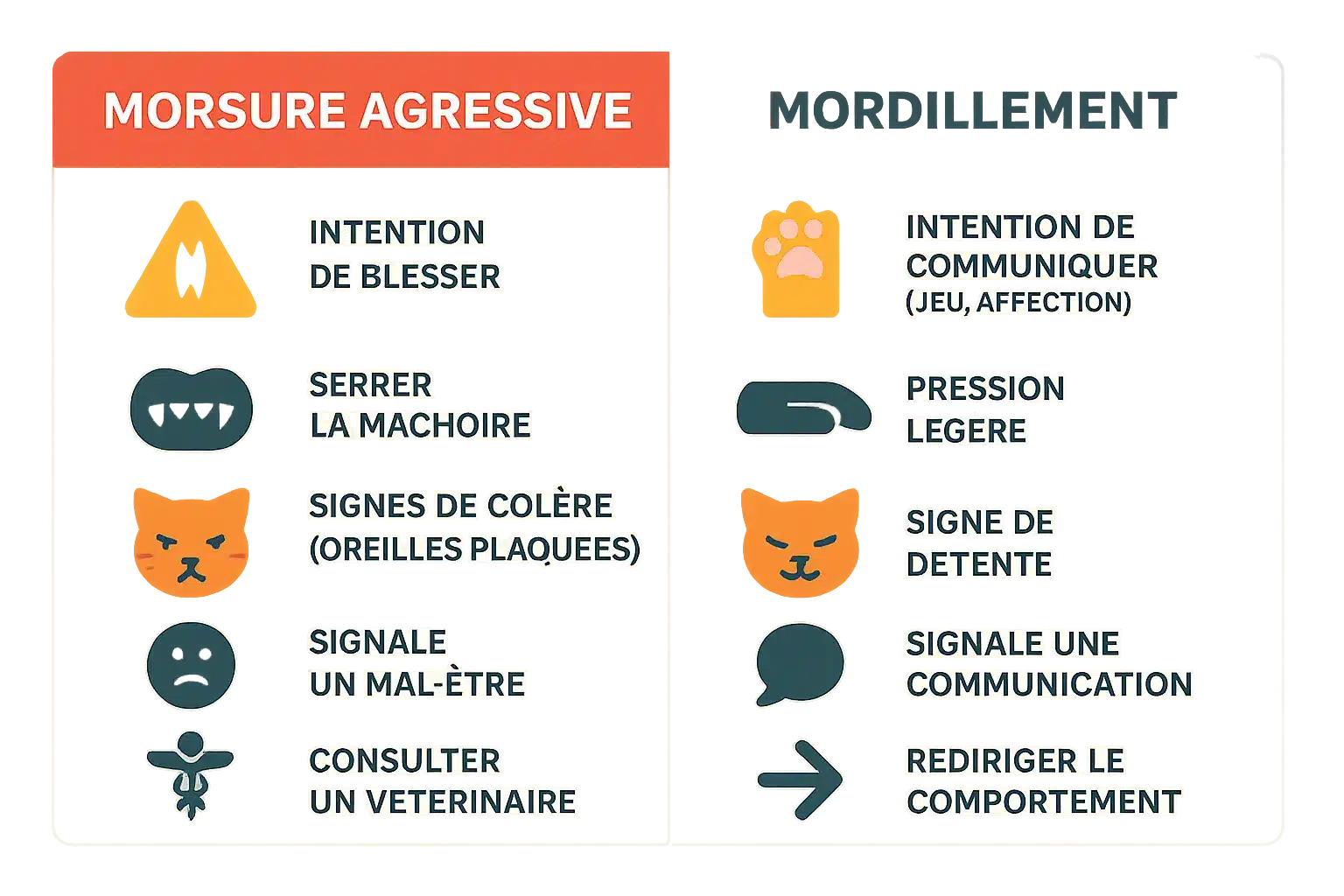 Illustration de chat mordant