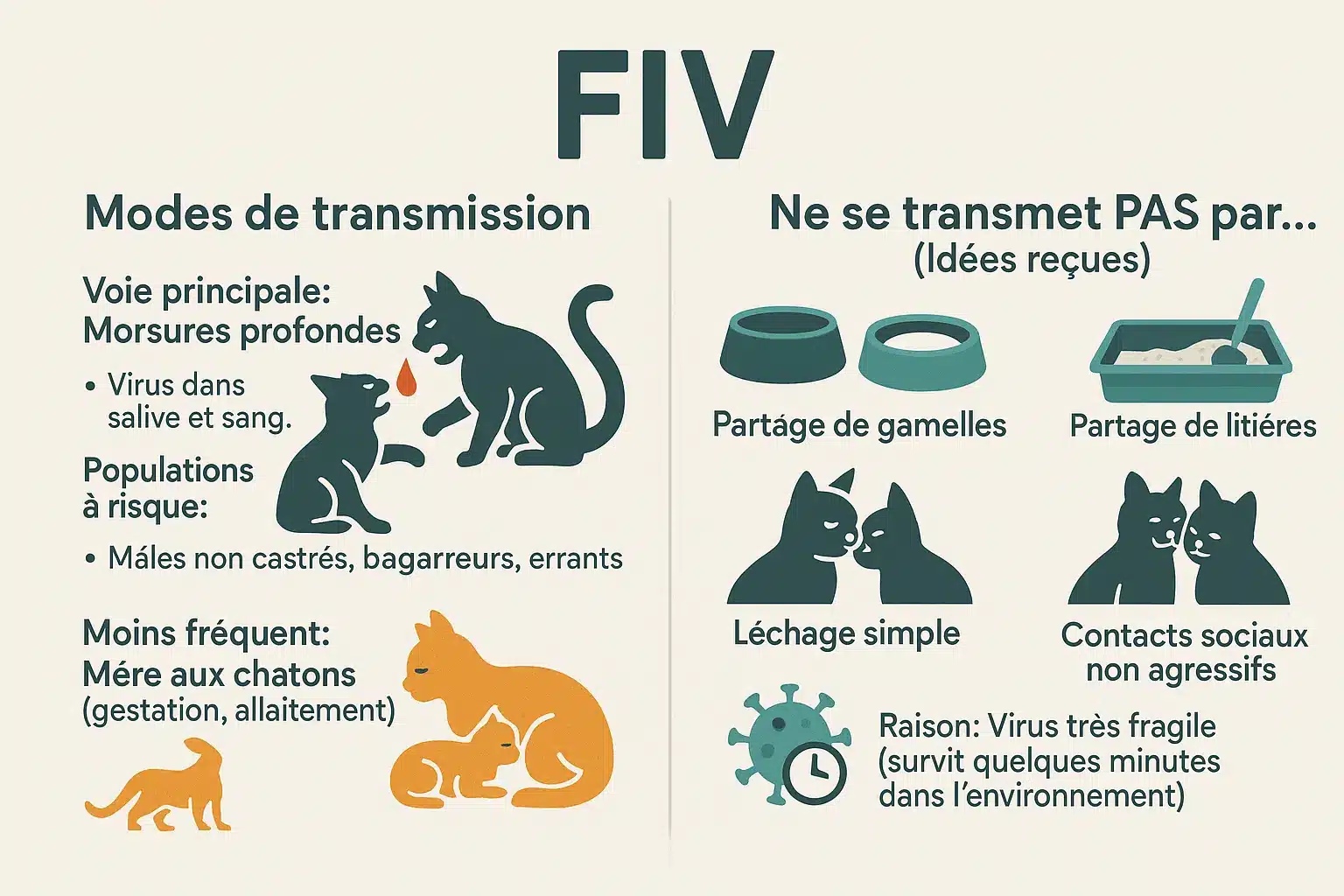 Illustration transmission FIV chat
