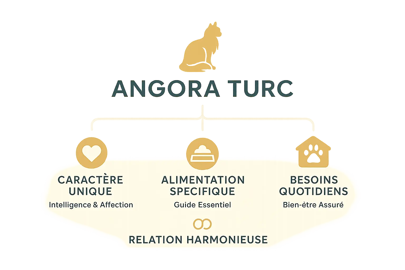 Angora Turc sur fond clair avec informations sur la race
