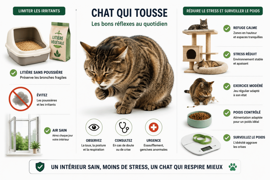 chat qui tousse