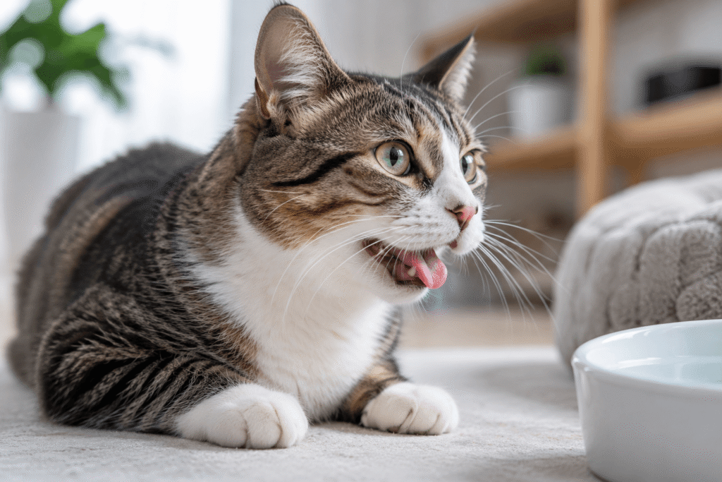 chat qui respire vite