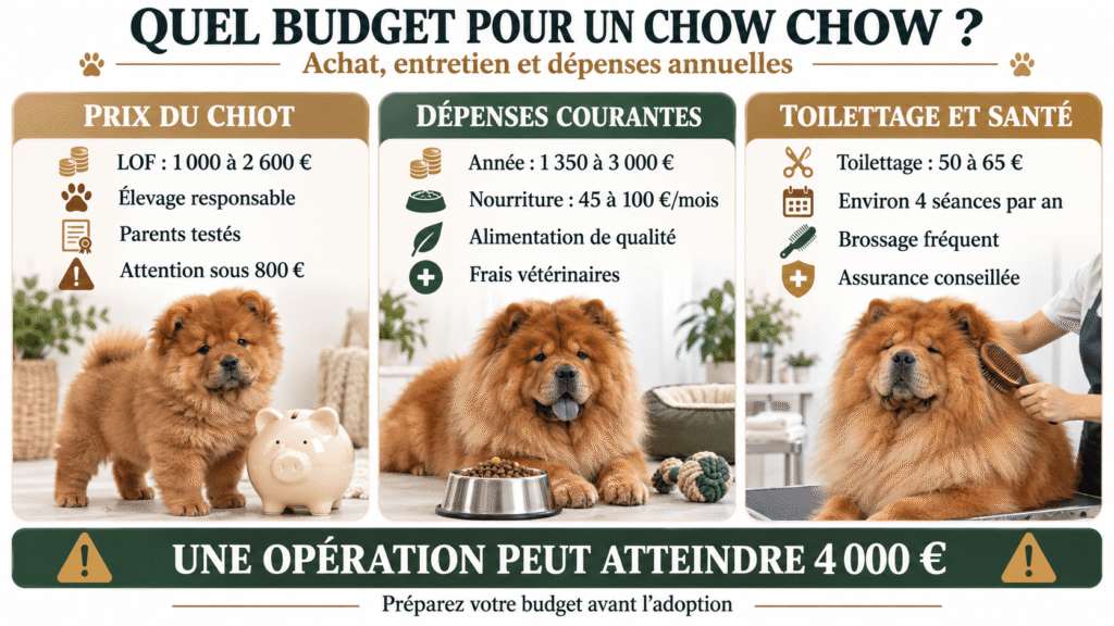 quel budget pour un chow chow