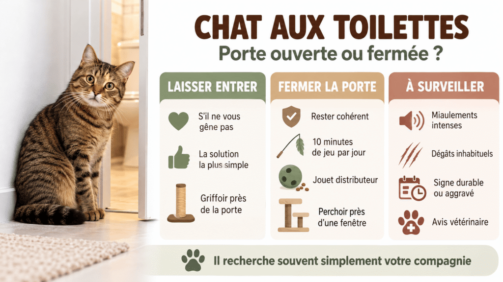 chat aux toilettes