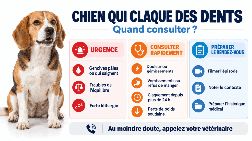 chien qui claque des dents